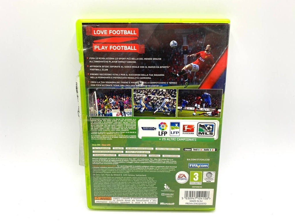 FIFA 12 Football 2012 MICROSOFT XBOX 360 PAL ITALIANO Completo funzionante
