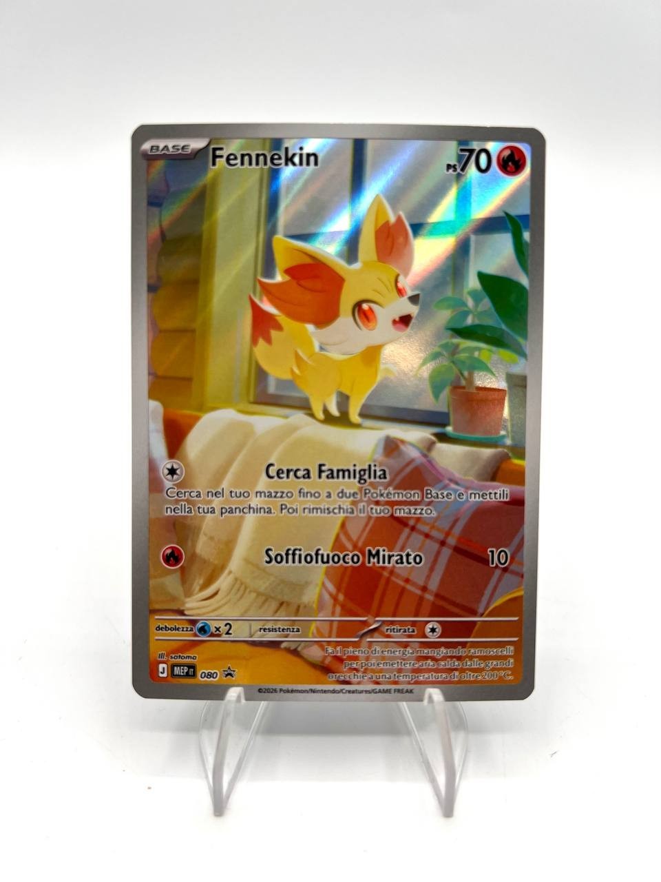Carta Pokémon Fennekin MEP 080 CRI Caos Nascente  Black Star Promo Near Mint Ita