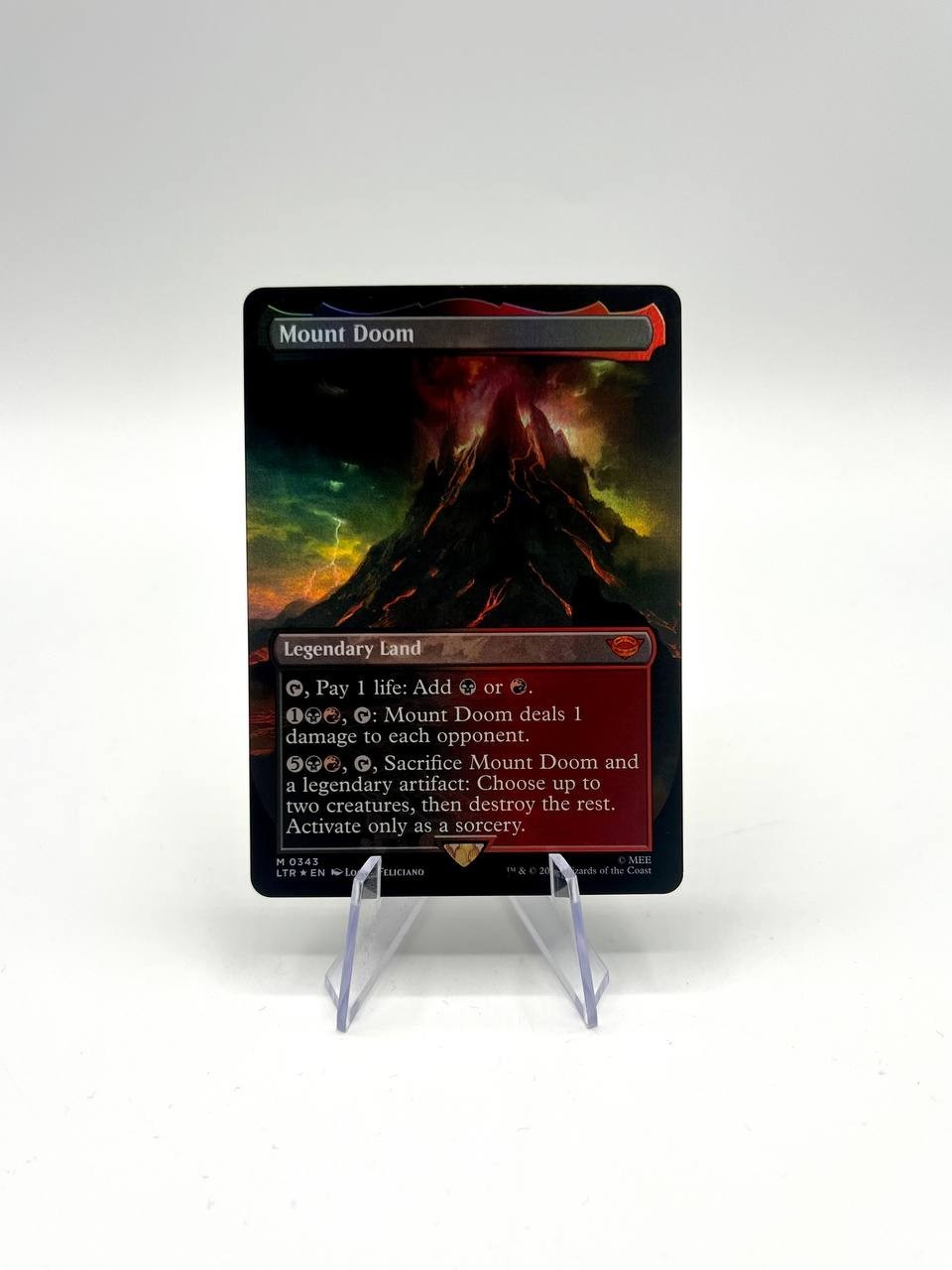 Carta Magic MTG The Lord Of The Rings Mount Doom Borderless Foil M 0343 LTR