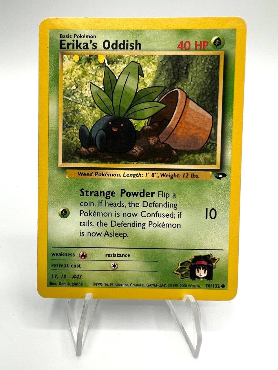 Carta pokemon Erika's Oddish 70/132 set Gym Challenge Inglese Excellent Vintage