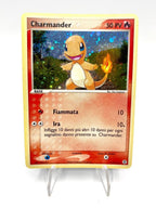 Carta Pokemon Charmander Holo EX Rosso Fuoco e Verde Foglia 113/112 Italiano EXC