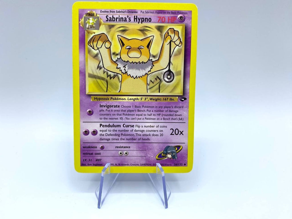 Carta Pokemon Sabrina's Hypno 56/132 set Gym Challenge Inglese Excellent No holo