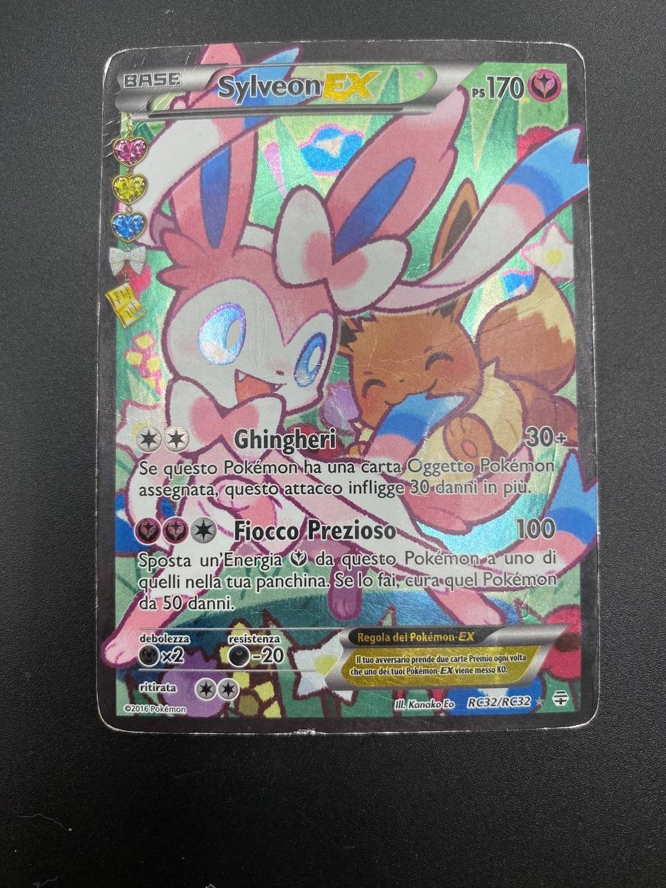 carta Pokemon TCG SYLVEON EX RC32/RC32 set Generazioni 2016 ITALIANO Poor
