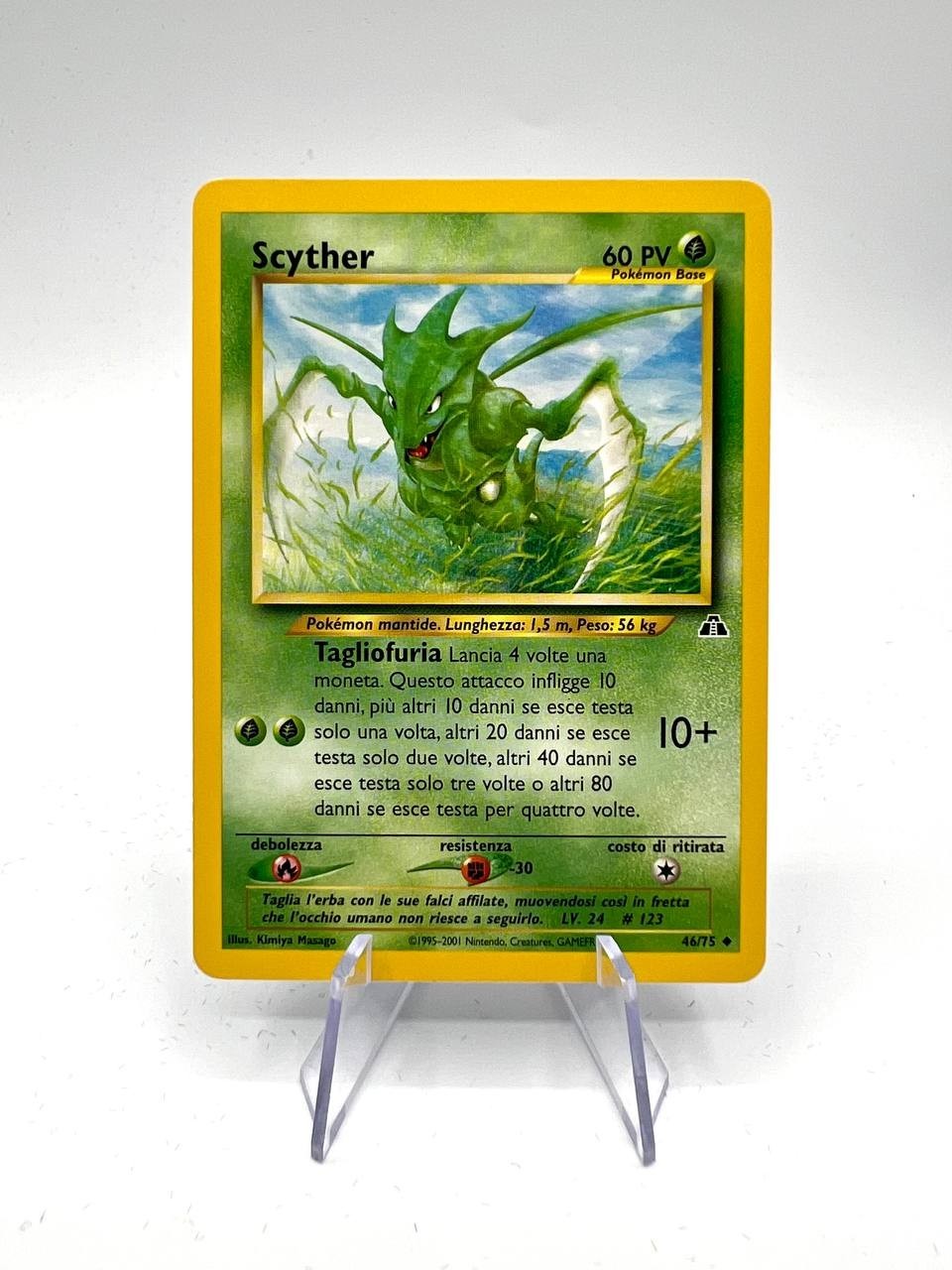 Scyther 46/75 set Neo Discovery 2001 italiano condizioni excellent no holo