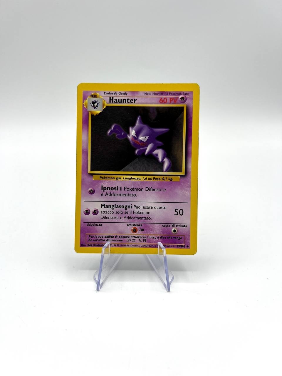 Carta pokemon Haunter 29/102 Set Base BS Vintage Italiano Good No holo