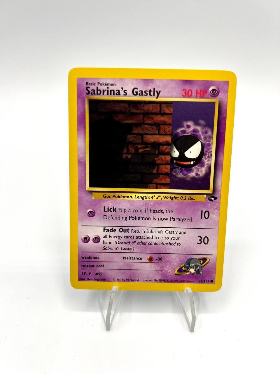 Carta Pokemon Gym Challenge Sabrina's Gastly 96/132 Inglese Excellent No holo