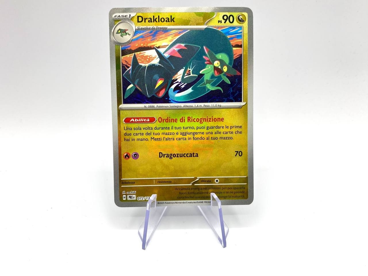 Carta Pokemon drakloak pokeball 072 evoluzioni prismatiche Italiano NearMint