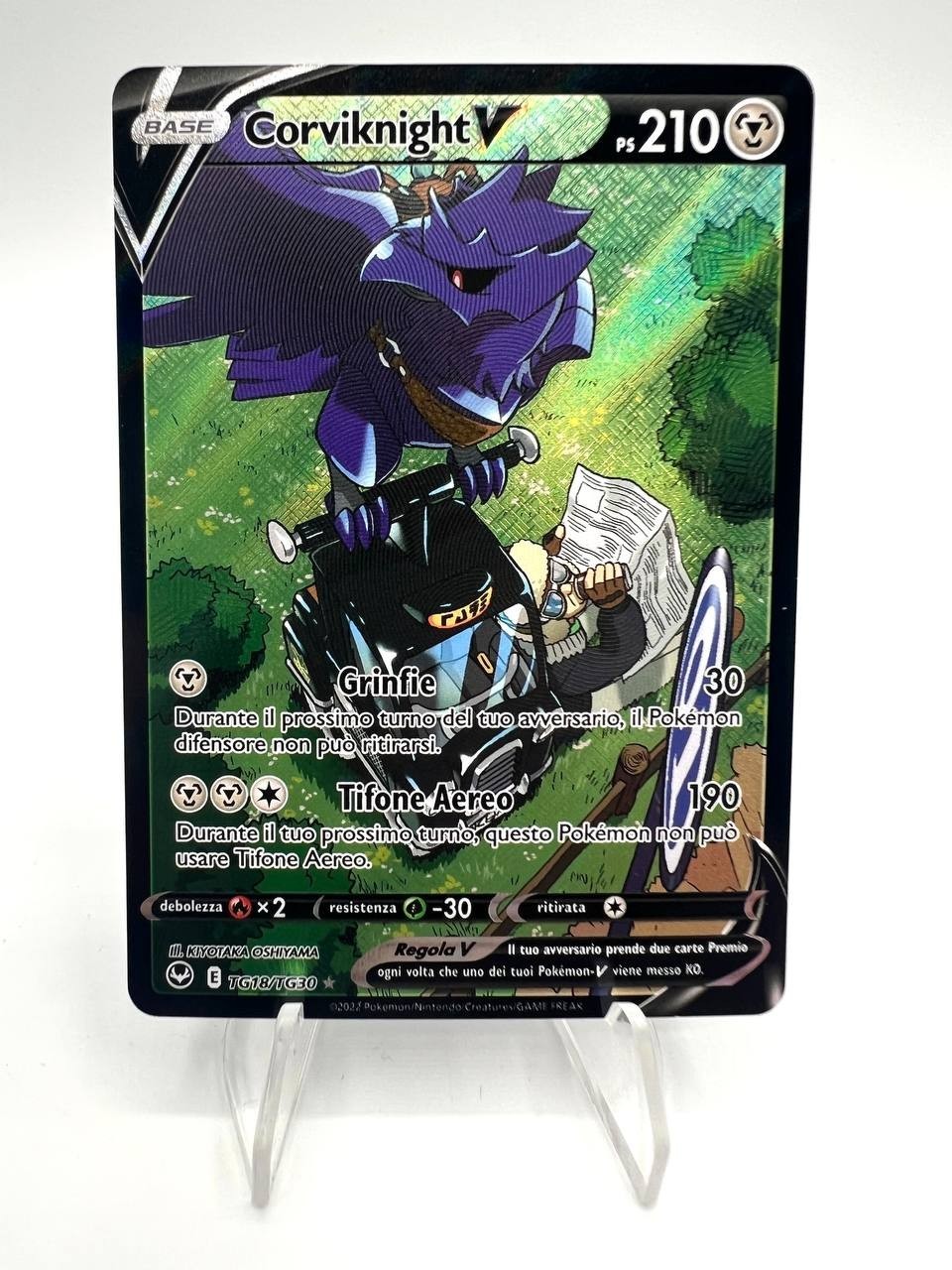 Carta pokemon Corviknight V TG18/TG30 Tempesta argentata Italiano Near Mint Holo