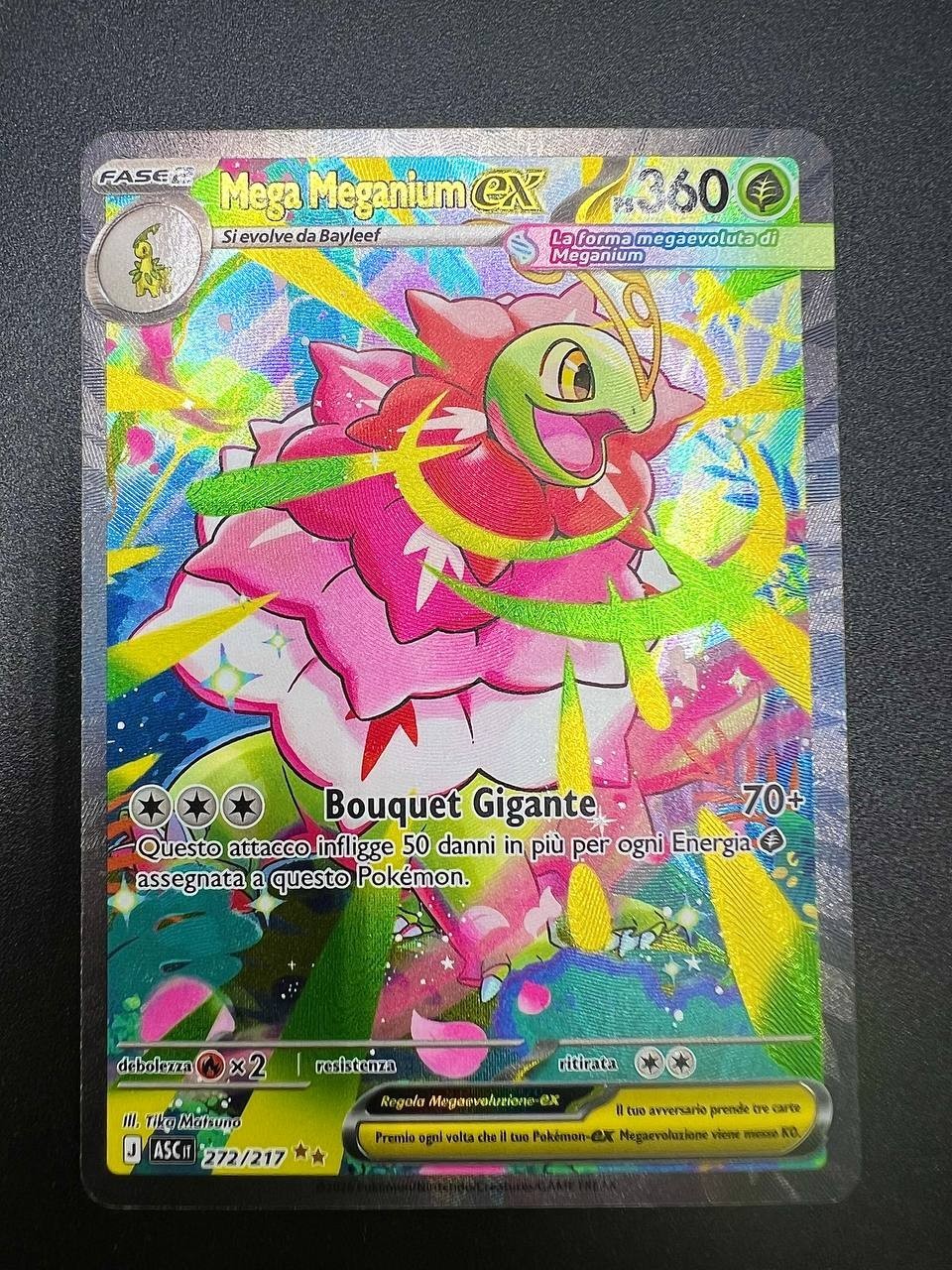 Carta Pokemon  Mega Meganium ex asc 272/217 Ascesa Eroica italiano near mint