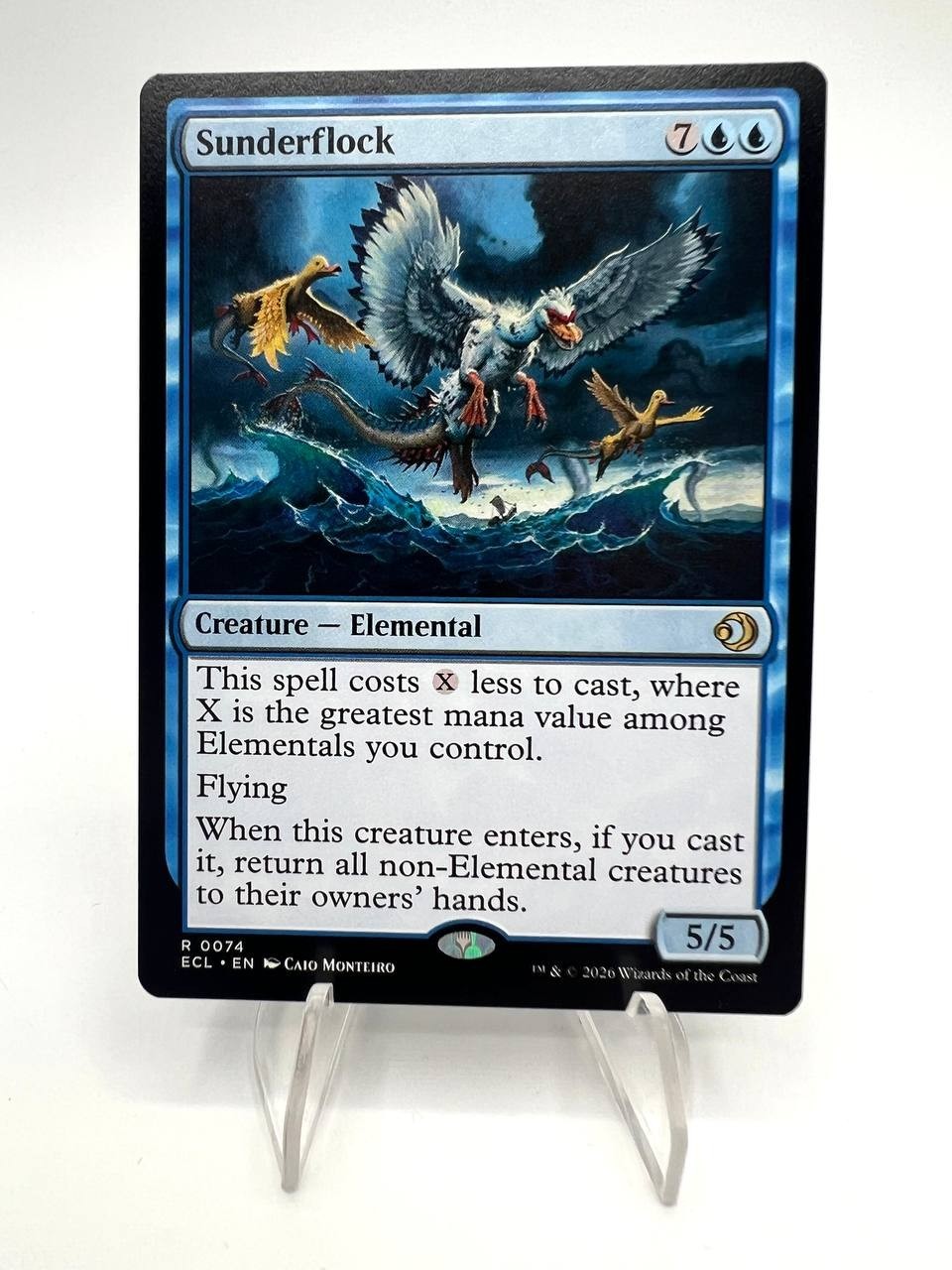 Carta magic MTG Sunderflock R ECL 0074 Blue Creature Caio Monteiro 2026 NM ENG
