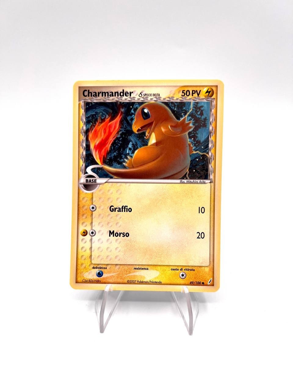 Pokémon Glumanda Delta-Spezies 49/100 Set Kristallwächter Deutsch Exzellent
