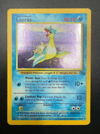 carta POKÉMON set FOSSIL FO LAPRAS HOLO 10/62 Inglese Vinatge Excellent
