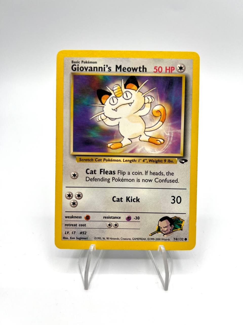 Carta Pokémon Giovanni's Meowth Gym Challenge 74/132 Excellent Vintage Inglese