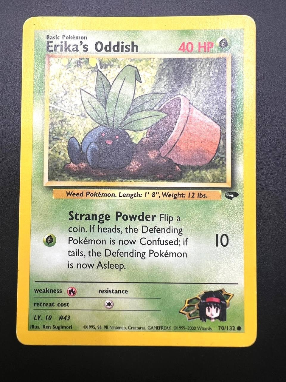 Carta pokemon Erika's Oddish 70/132 set Gym Challenge Inglese Excellent Vintage