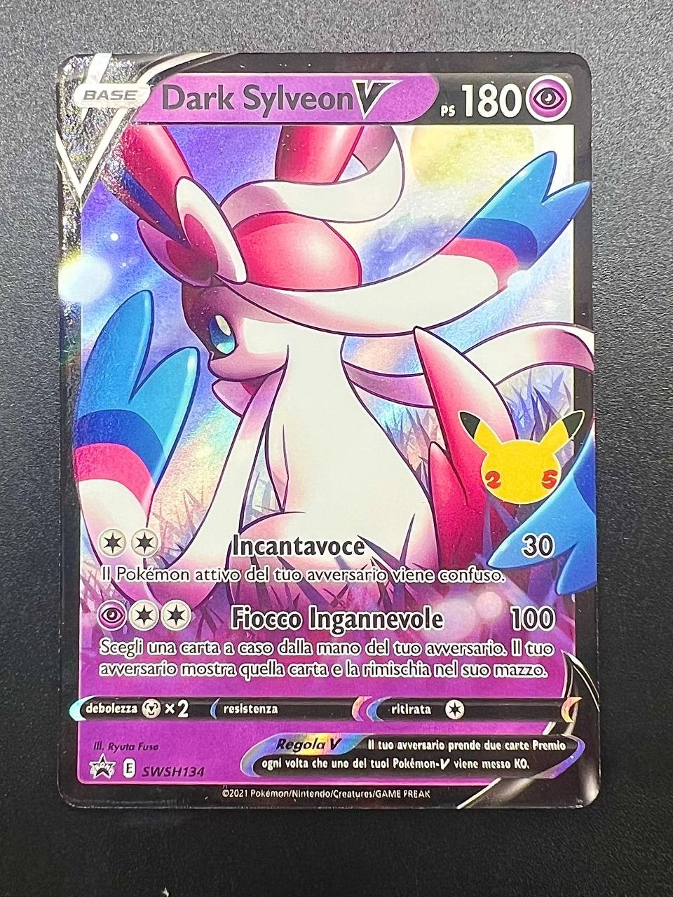 Pokemon Dark sylveon V SWSH134 Gran Festa 25th Anniversario Italiano Near Mint