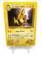 Carta pokemon Lt. Surge's Raichu 28/132 set Gym Heroes LP No holo Vintage ENG