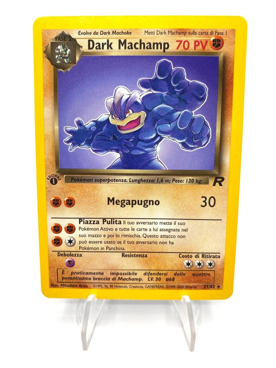 Carta Pokemon Dark Machamp 27/82 Team Rocket 1a Edizione Italiano Near mint