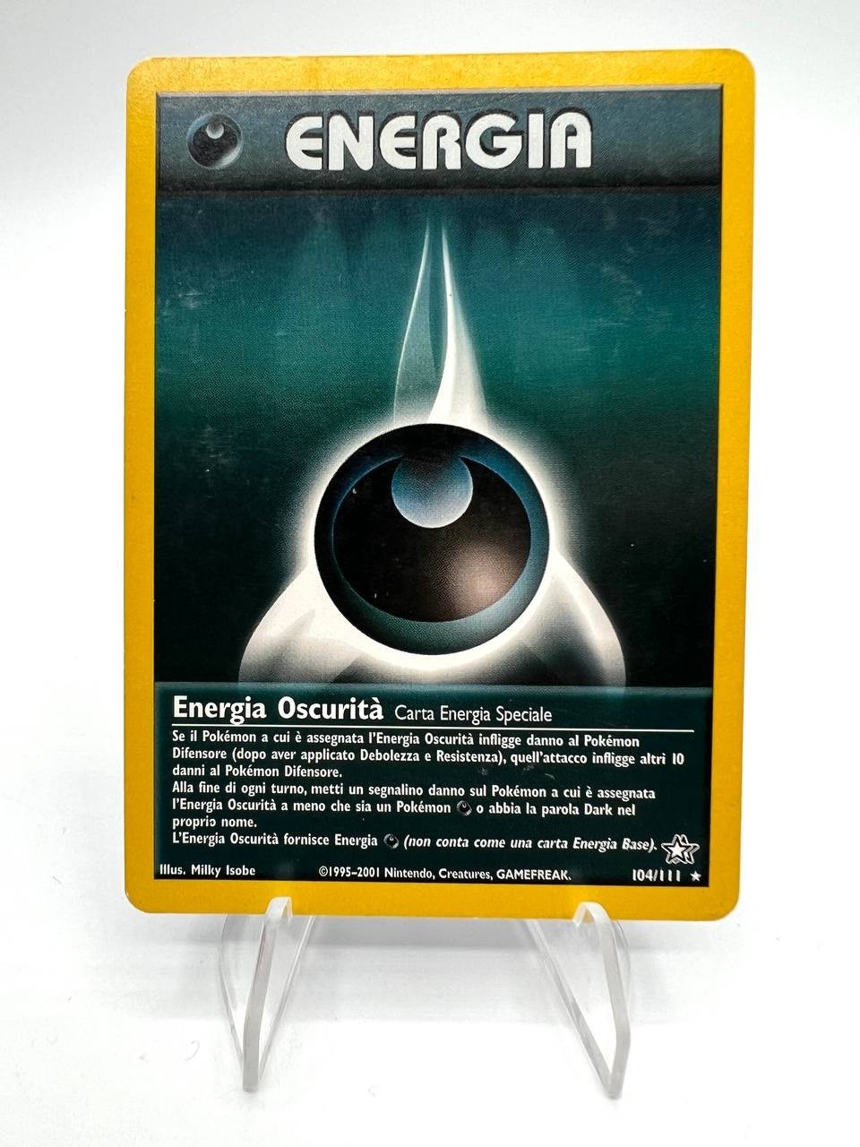 Carta pokemon Energia oscurità 104/111 Neo Genesis Italiano Vintage Good No holo