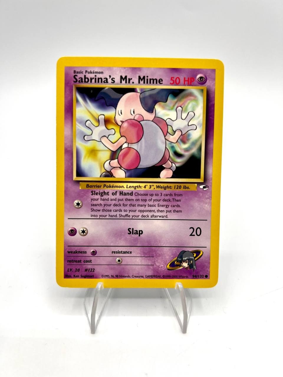 Carta pokemon Sabrina's Mr. Mime 94/132 set Gym Heroes Inglese Excellent No holo