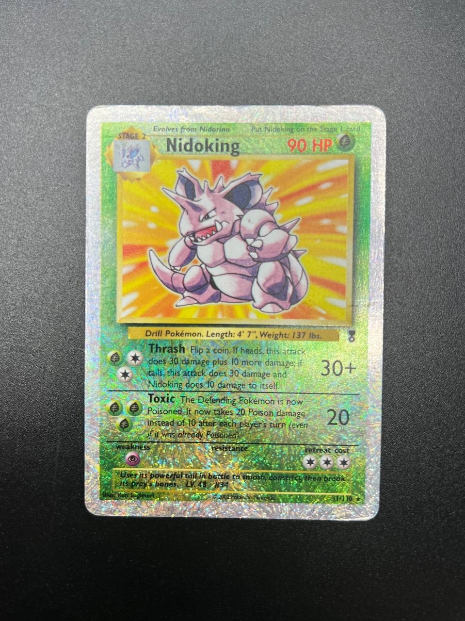 Pokémon Nidoking 31/110 Reverse Holo Legendary Collection Rara Vintage poor