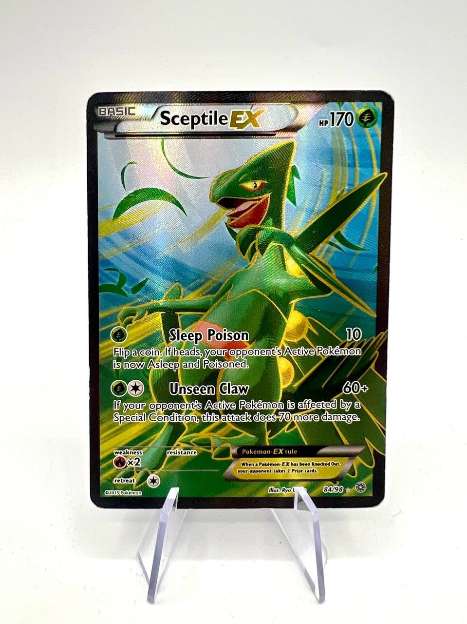 Pokemon TCG Sceptile EX 84/98 XY Ancient Origins Rare Full Art inglese played