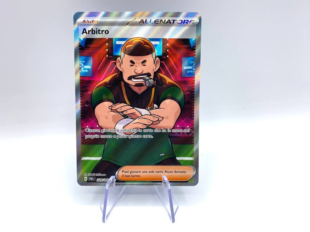 Carta Pokemon Arbitro 228/091 PAF set Destino a paldea Holo Italiano Near Mint