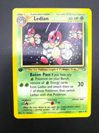 Carta pokemon Ledian 39/111 set Neo Genesis 1a edizione inglese Vintage NM ENG