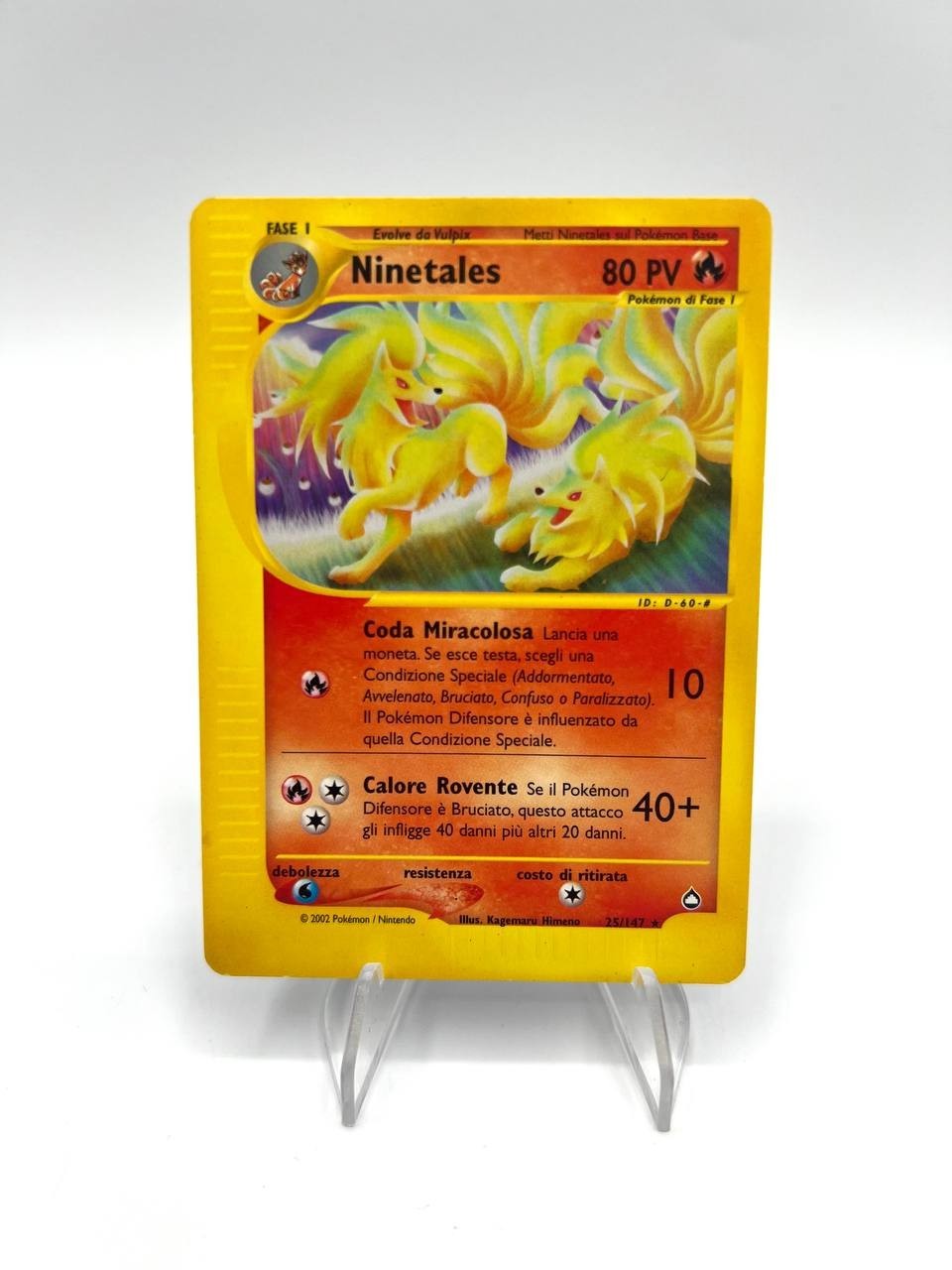 Pokemon Card Ninetales 25/147 Aquapolis italiano carta excellent vintage