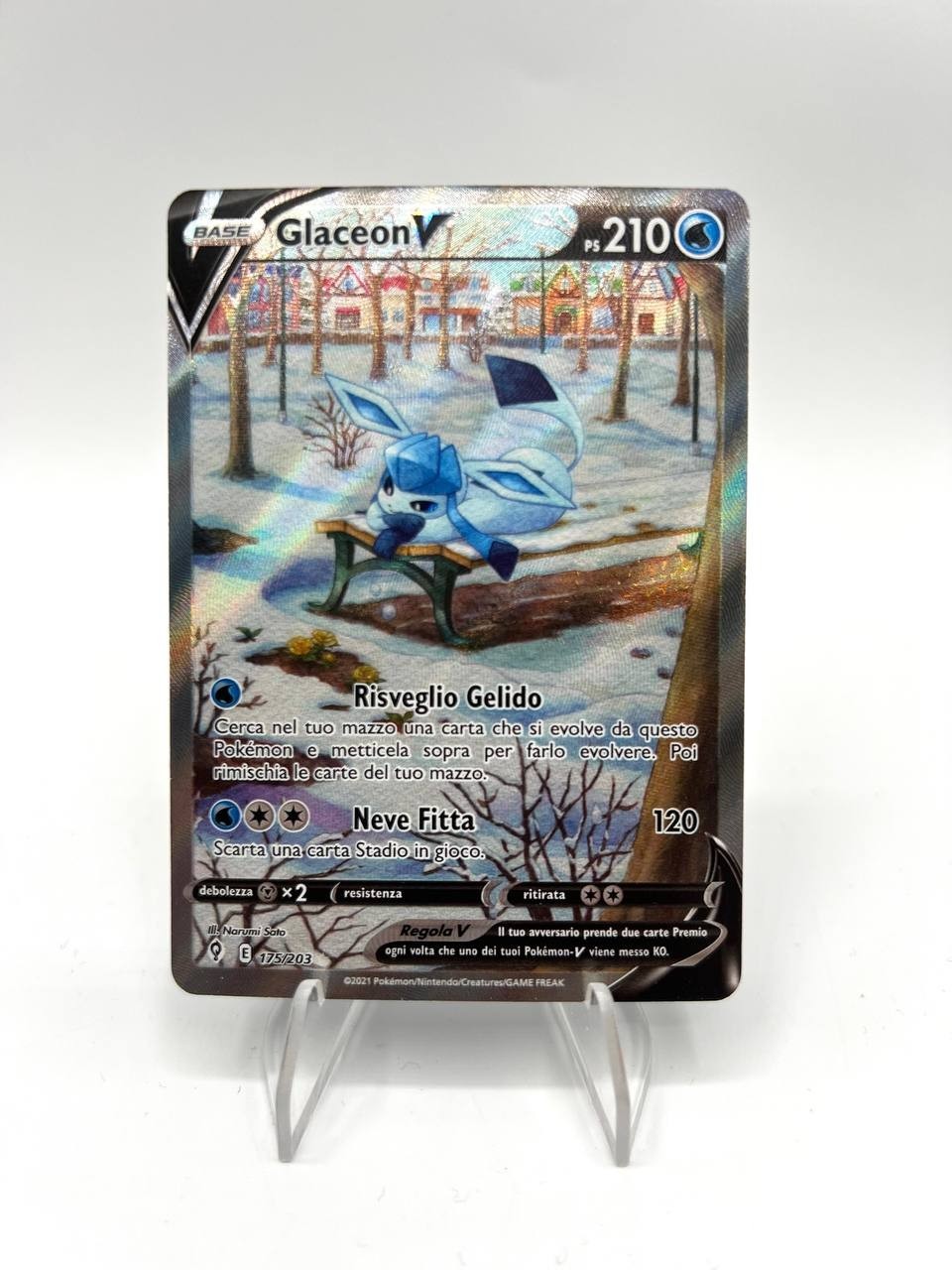 Carte Pokemon Glaceon V 175/203 Evoluzioni Eteree Ita Alternative Art Near Mint