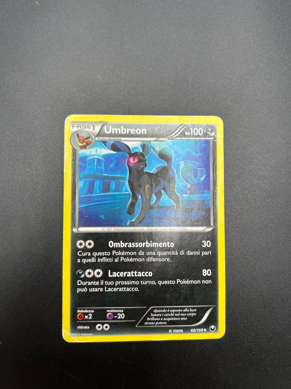 Carta pokemon Umbreon 60/108 Esploratori delle tenebre Italiano Poor Vintage