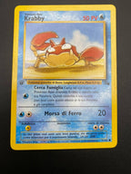 Carta POKEMON KRABBY 51/62 FOSSILE FO ITALIANO 1a Edizione Excellent No holo