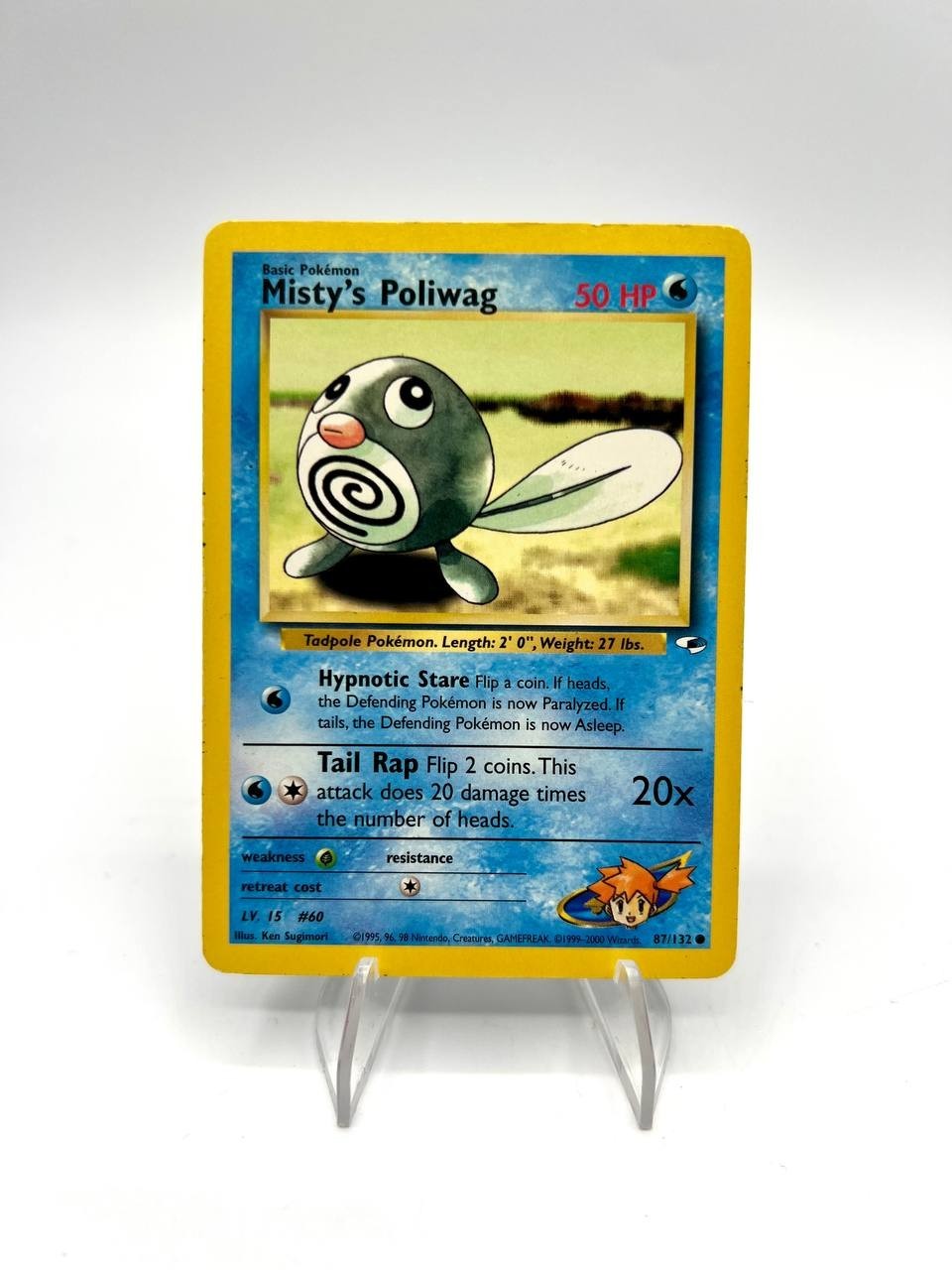 Carta pokemon Misty's Poliwag 87/132 set Gym Heroes Inglese Excellent no holo
