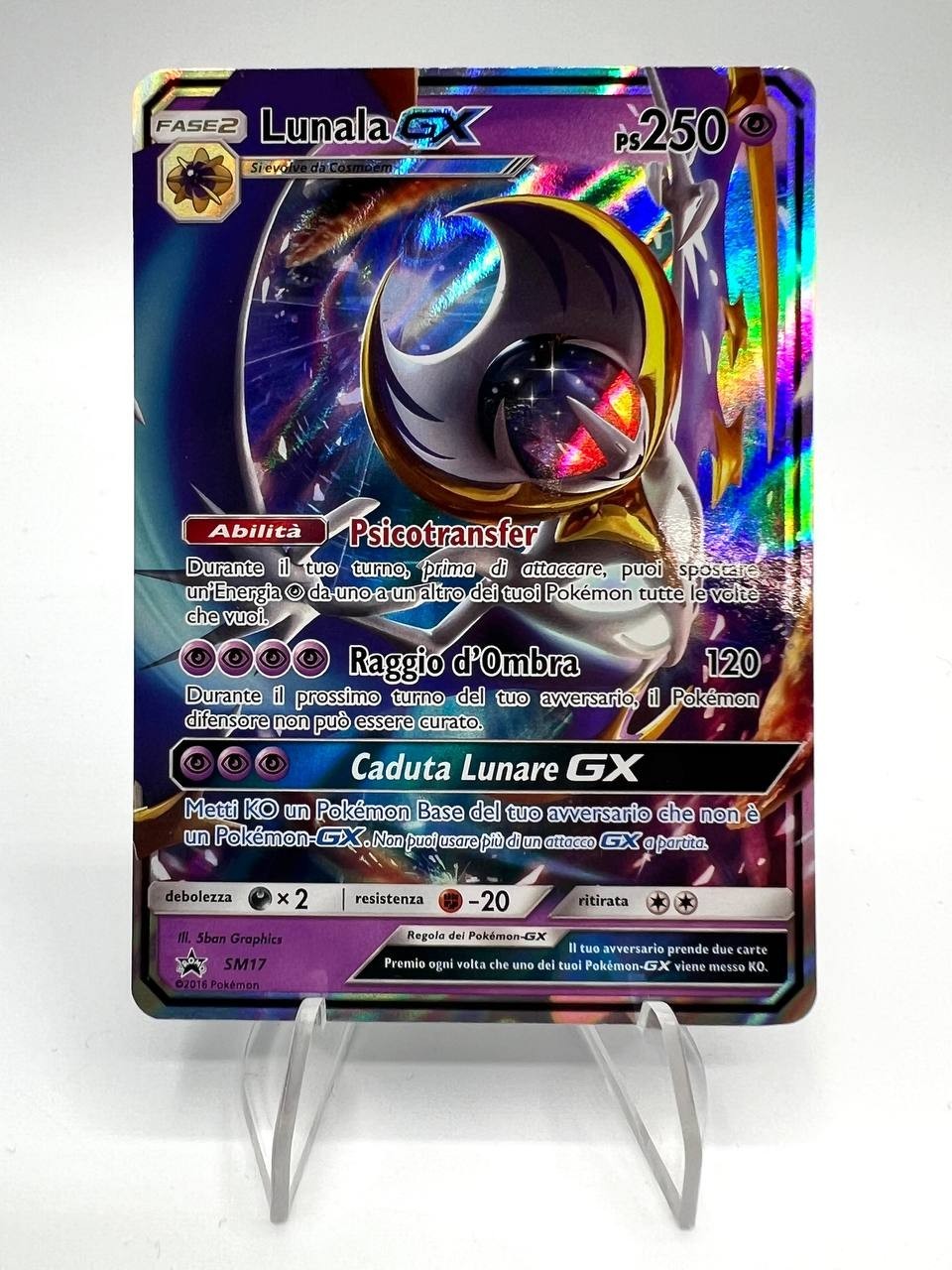 Carta Pokémon Lunala GX set Sole e Luna Italiano SM17 Holo Promo Near mint