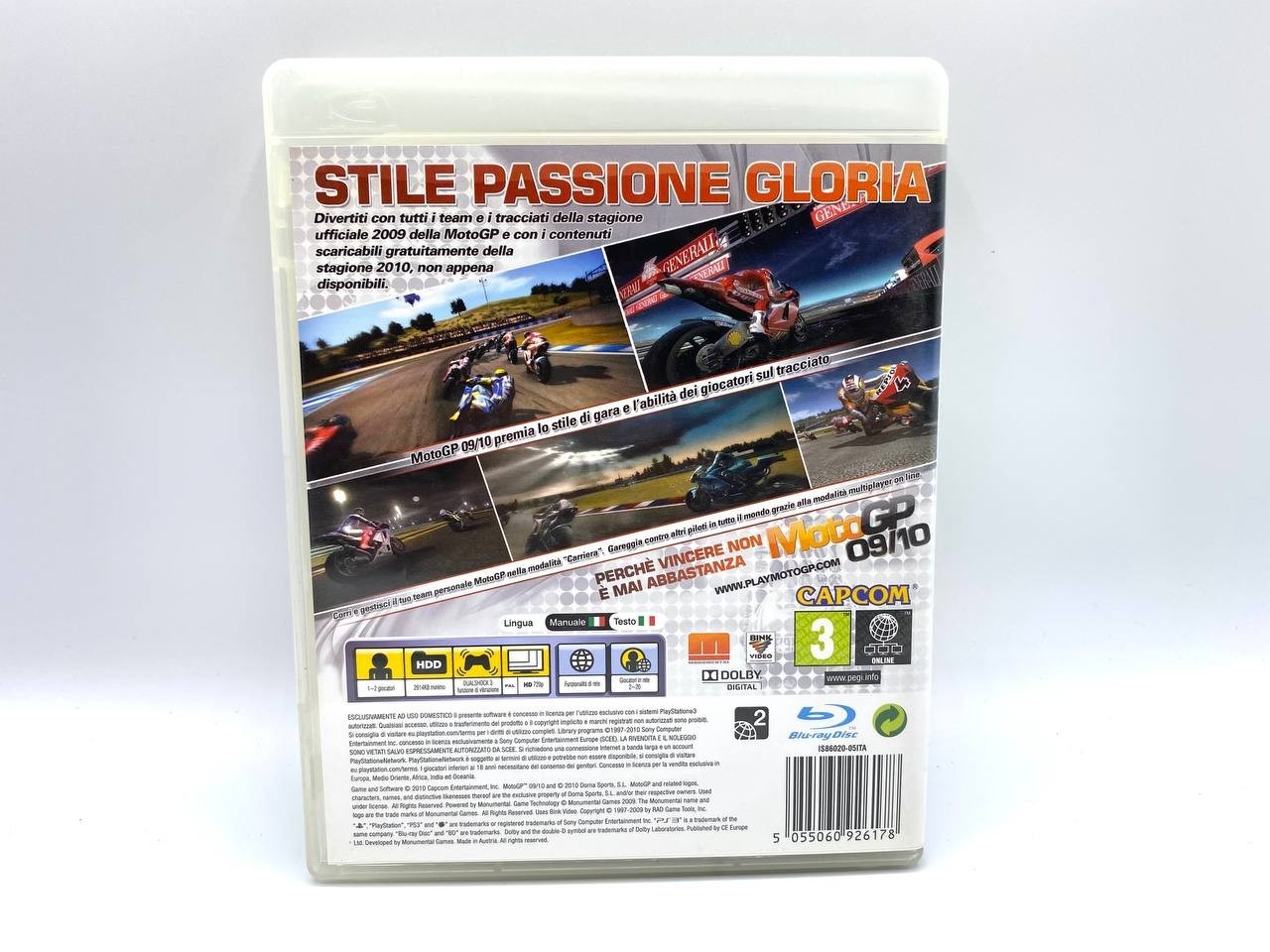 MotoGP 09/10 Capcom Sony PlayStation 3 ps3 Completo Funzionante Italiano