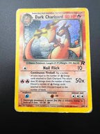 Carta pokemon Dark Charizard 4/82 Inglese holo Vintage Set Team Rocket Poor