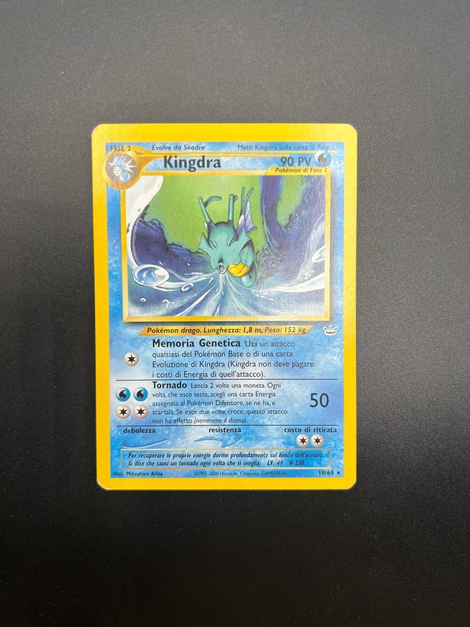 Carta Pokémon Kingdra Neo Revelation 19/64 Italiano Excellent Vintage No holo
