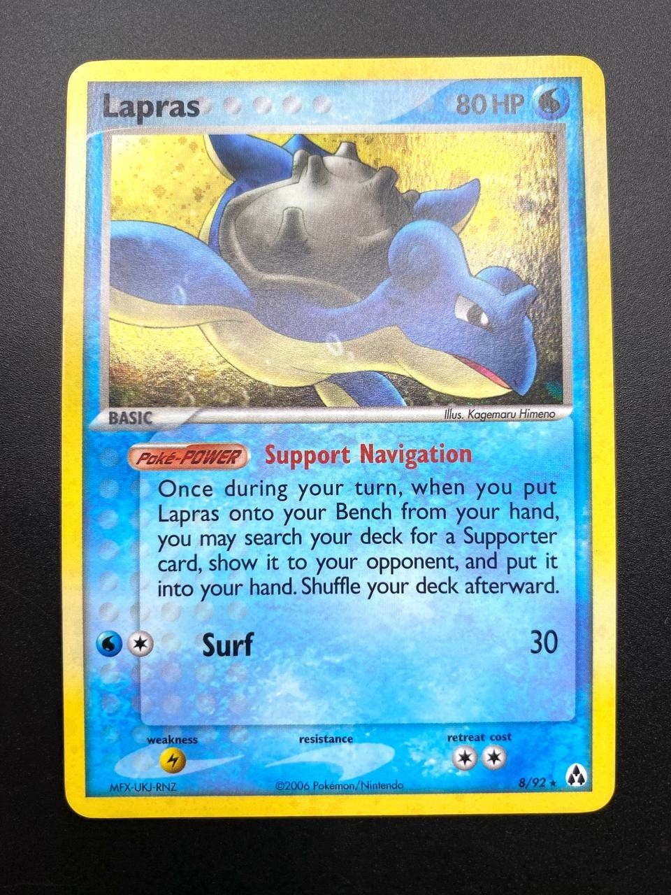 Carta pokemon Lapras 8/92 set Legend Maker Near mint Holo Inglese 2006