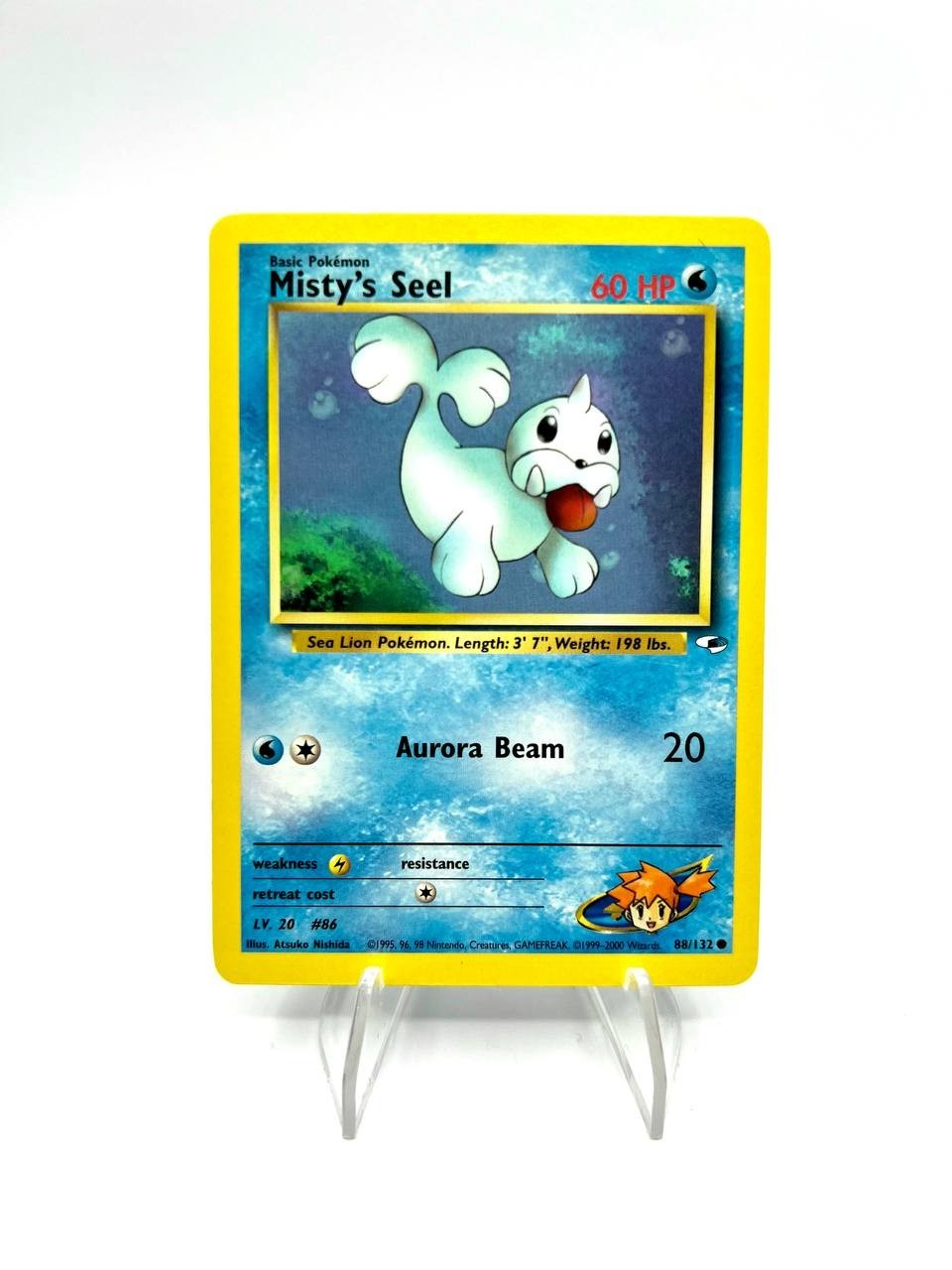 Carta pokemon Misty's Seel 88/132 set Gym Heroes Inglese Vintage Excellent