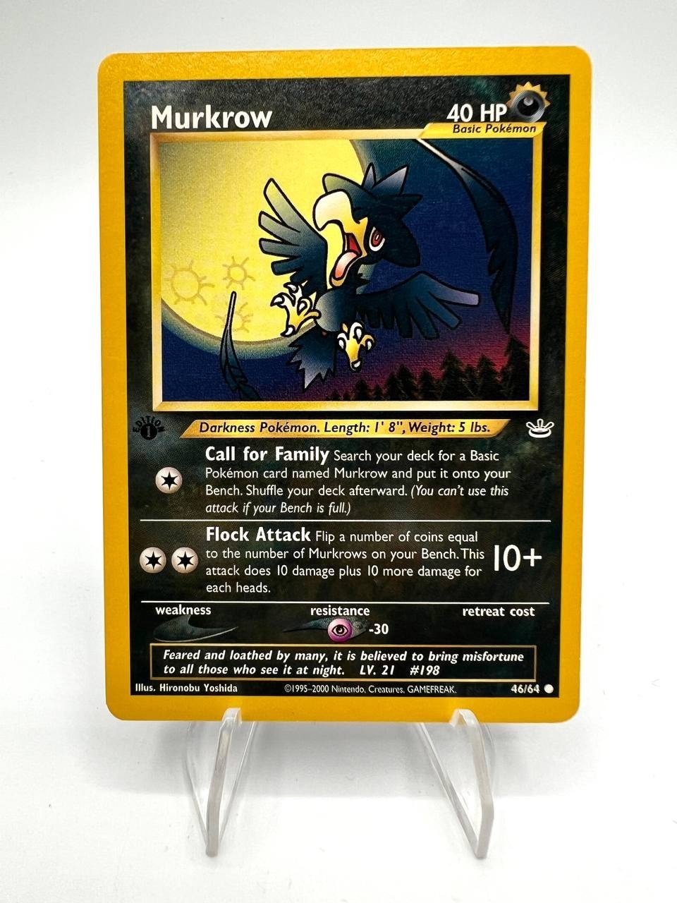 Carta Pokemon Murkrow 46/64 1a Edizione Neo Revelation Vintage Excellent Inglese