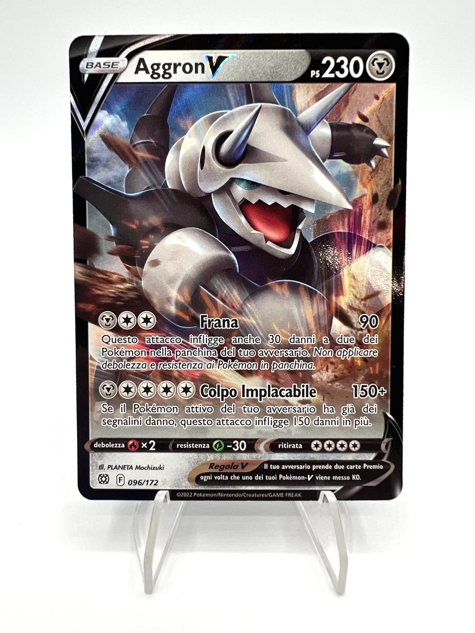 carta pokemon Aggron V F 096/172 Ultra Rare SWSH09 set Astri lucenti Near mint