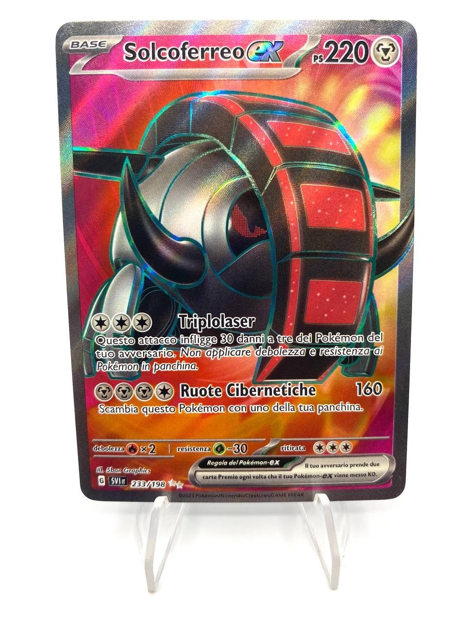 Carta Pokemon Solcoferreo ex 233/198 Full Art set Scarlatto e violetto Near Mint