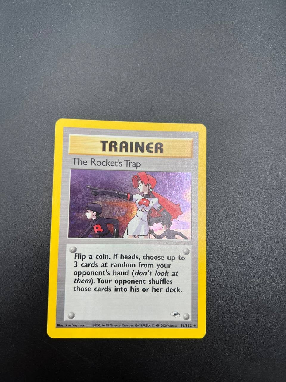 Carta Pokémon The Rocket’s Trap 19/132 set Gym Heroes Holo Vintage Inglese EXC