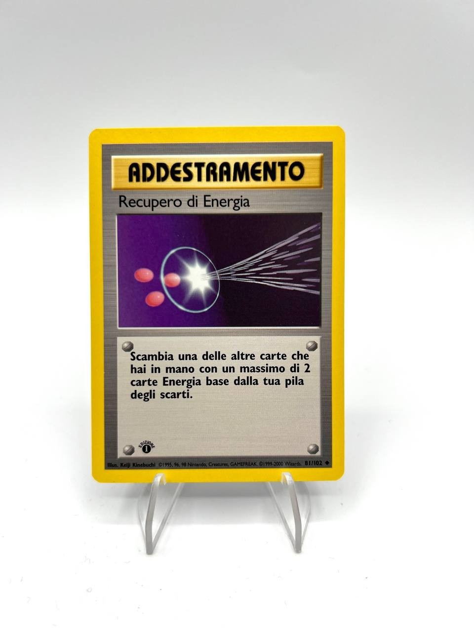 Pokémon Recupero di Energia 81/102 Base Set Excellent 1a Edizione ITA Vintage