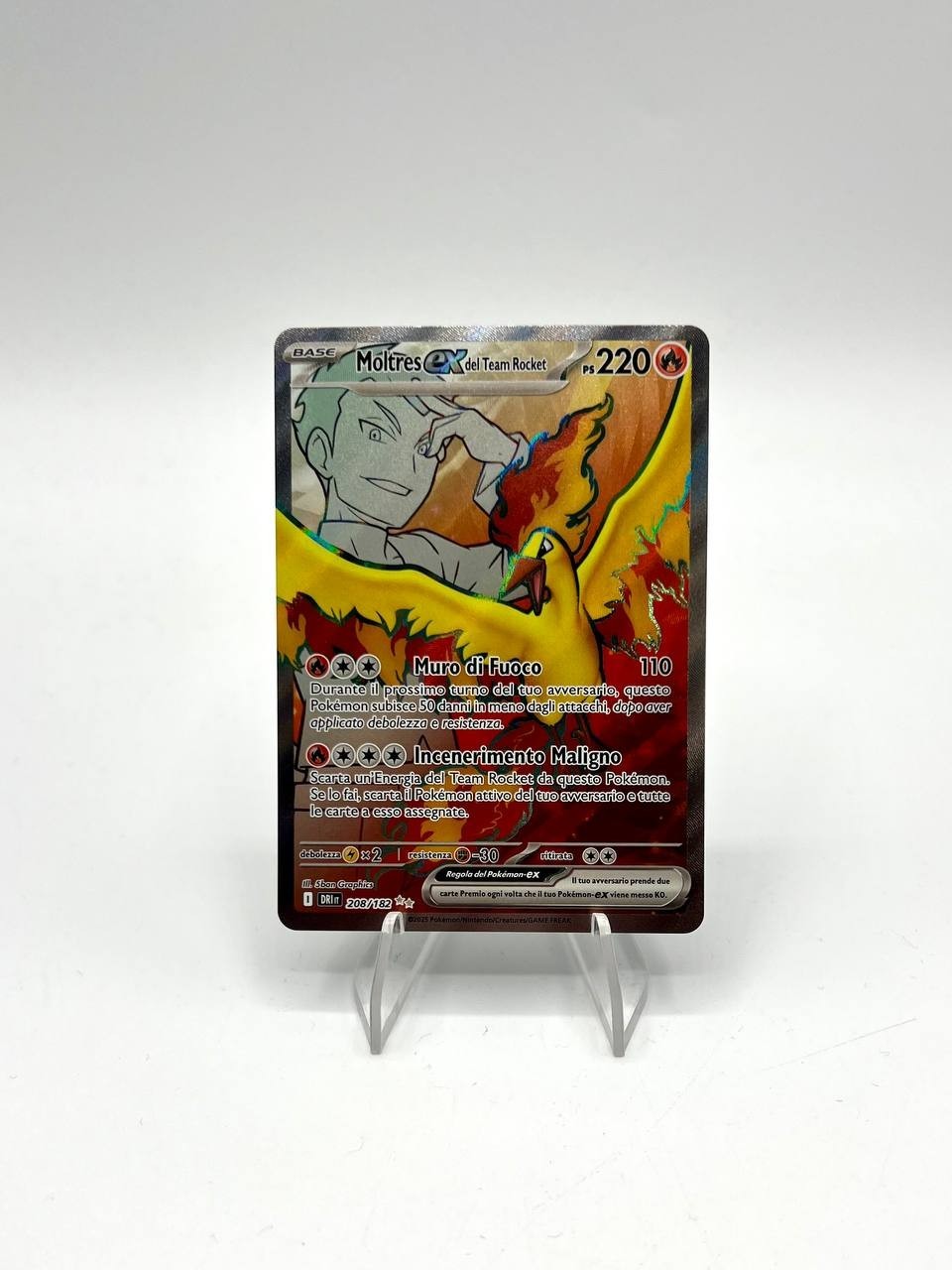 Carta pokemon 208-182 Moltres Del Team Rocket ex DRI Rivali Predestinati ITA NM