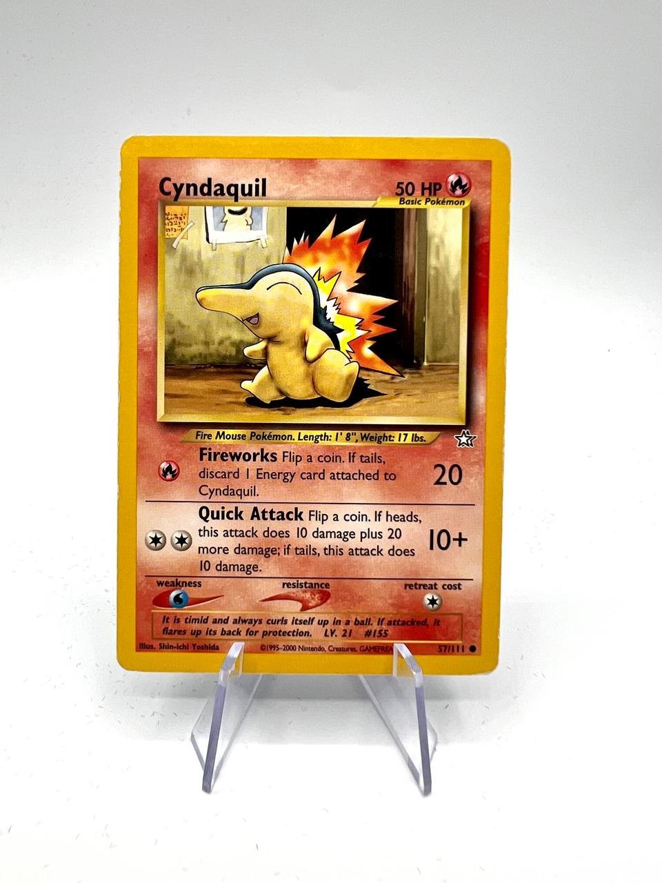 Cyndaquil 57 Common 2001 Neo Genesis 057/111 Fire Unlimited Pokemon Card