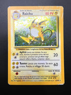 carta Pokemon Raichu italiano Holo set base BS 14/102 Vintage poor