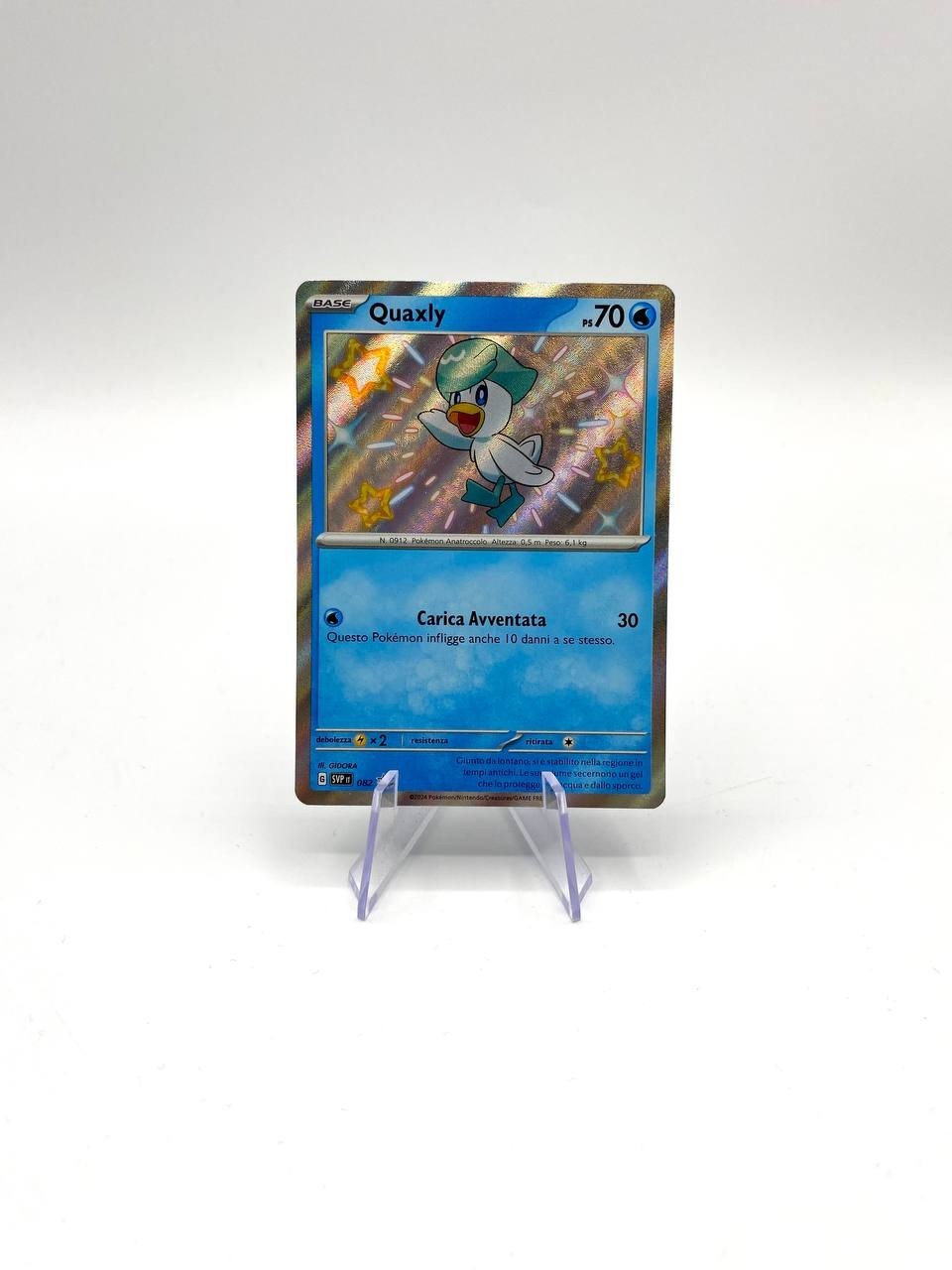 Carta pokemon Quaxly SVP 082 Black Star Promo Scarlatto e violetto NM Holo ITA