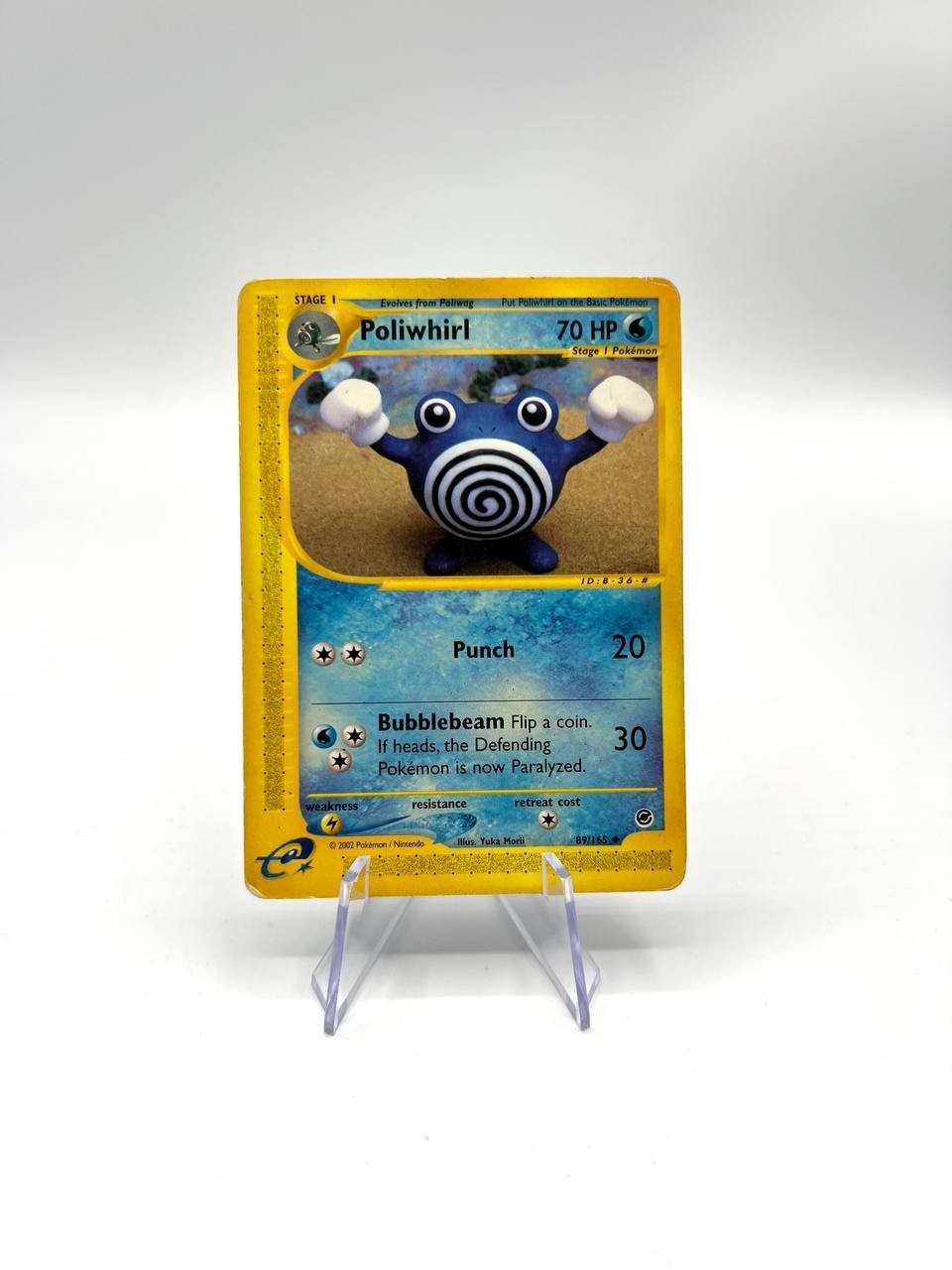 Carta Pokemon Poliwhirl 89/165 set Expedition Base Set Inglese Played Vintage