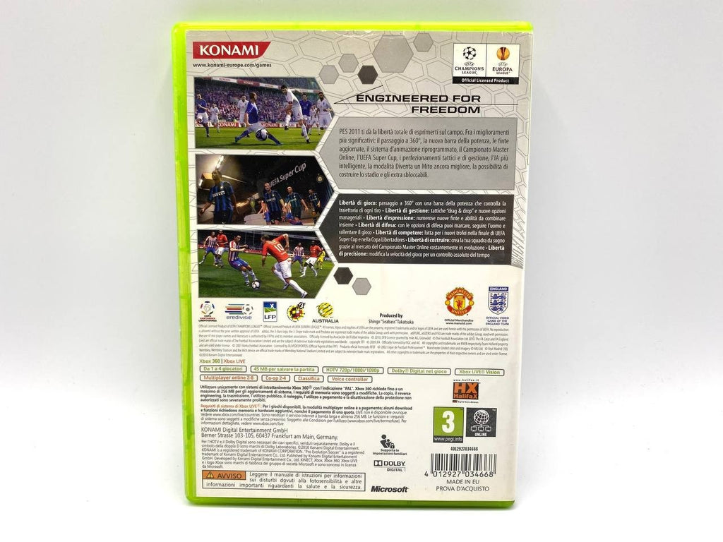 PES 11 PRO EVOLUTION SOCCER 2011 KONAMI MICROSOFT XBOX 360 italiano Completo