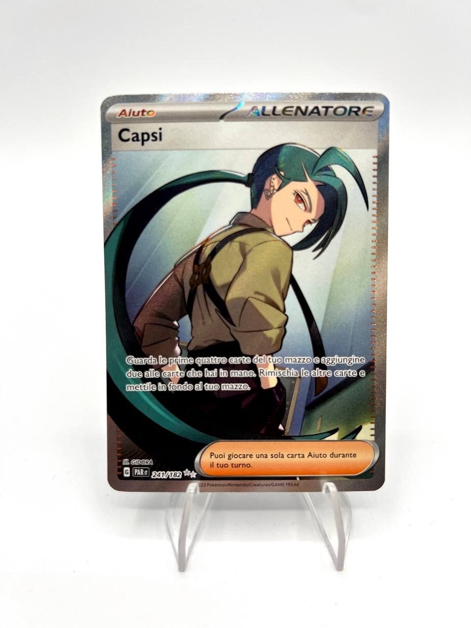 Carta Pokemon Capsi 241/182 set Paradosso Temporale PAR Italiano Near Mint holo